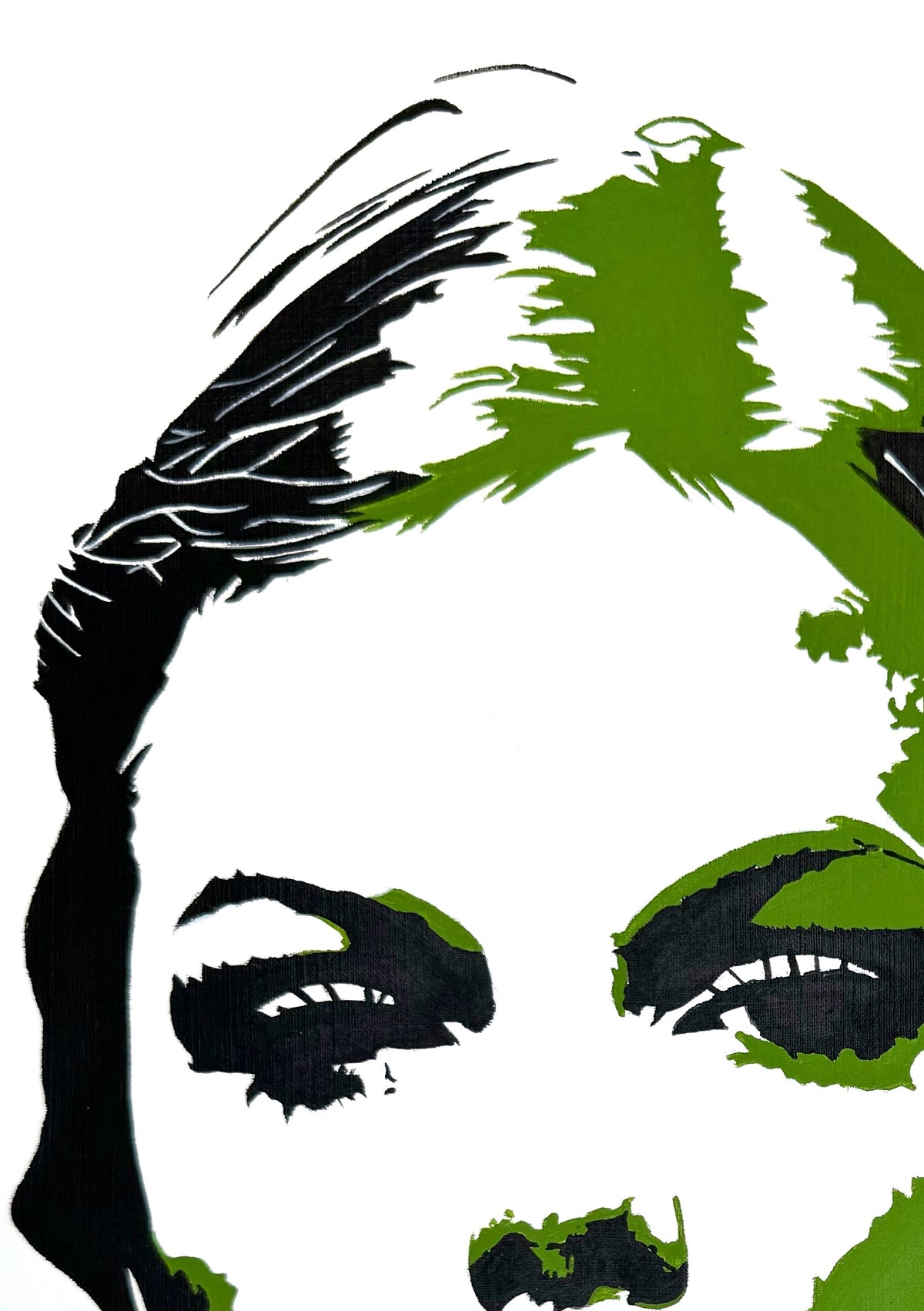 Verdant Gaze – detail 6 – Acrylic on paperboard by Nahira | VanArtHub
