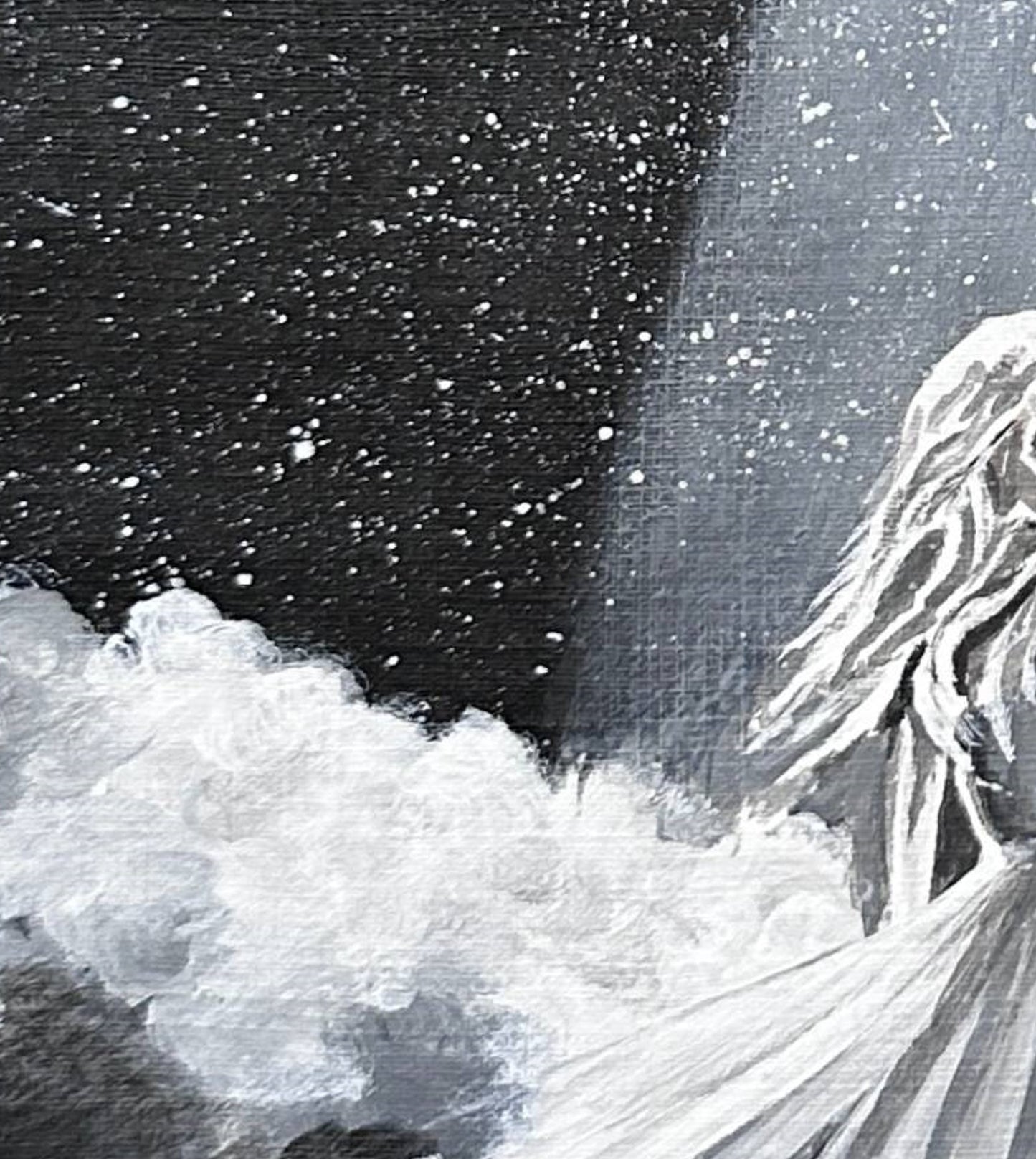 The Invitation — original People — detail 4 — painting by Nahira | VanArtHub original art