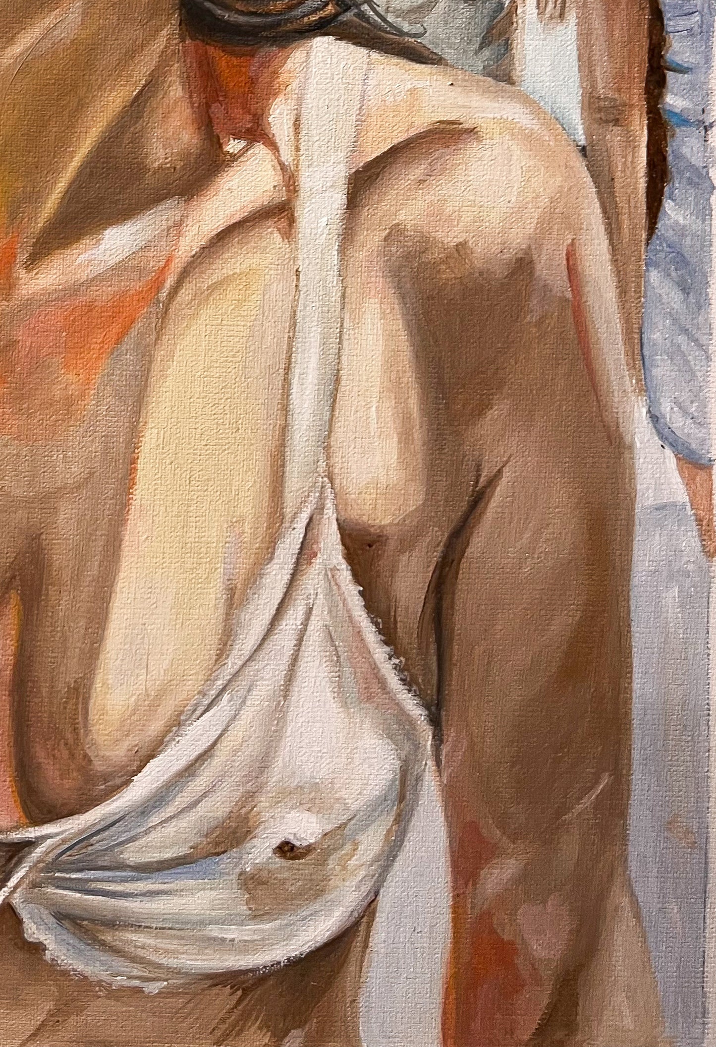 Breathe Me In — Surrealism, Abstract People — detail 5 — painting by Nahira | VanArtHub original art