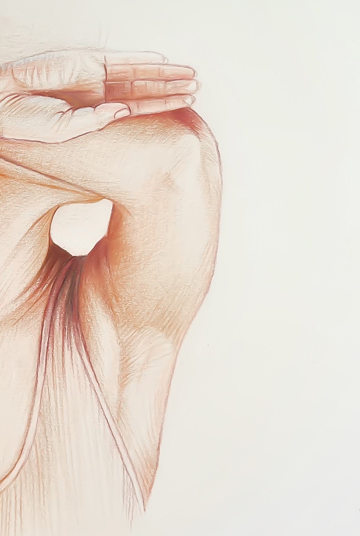 Let Me Disappear — Fine Art People — detail 6 — painting by Phaedra | VanArtHub original art