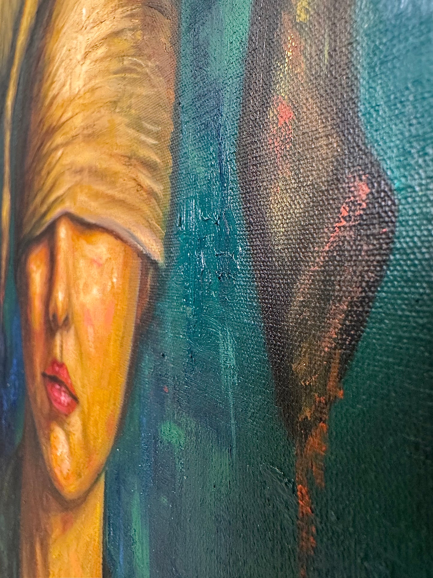 The Weight of Suffering — Abstract art — detail 5 — painting by Phaedra | VanArtHub original art