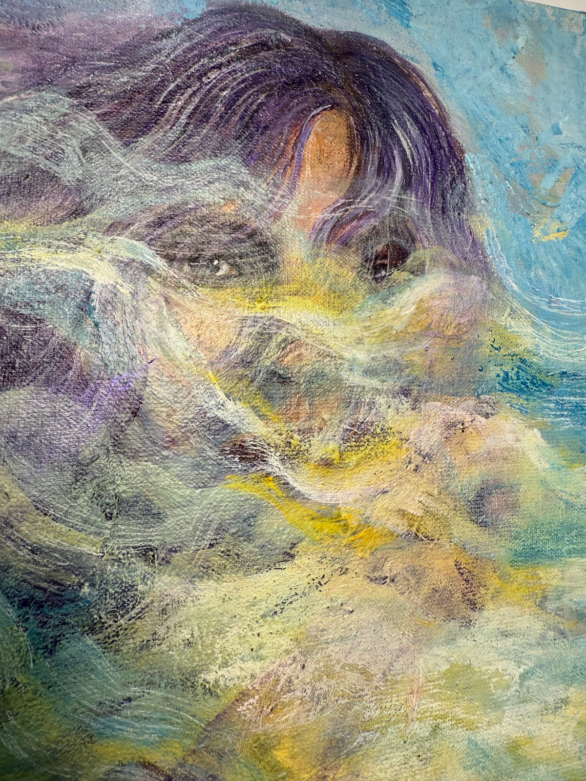 The Secret of Creation — Abstract art — detail 4 — acrylic by Roshan | VanArtHub original art