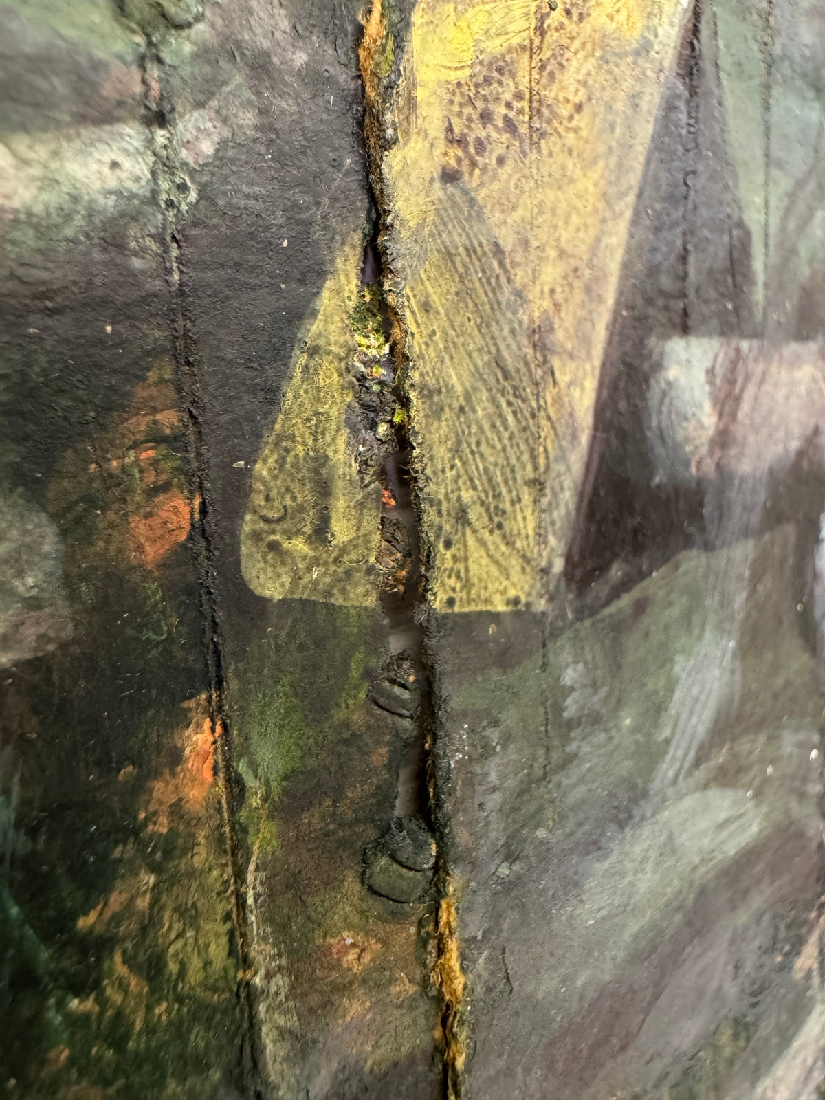 Encounter — original People — detail 5 — mixed media by Nima Sayadian | VanArtHub original art
