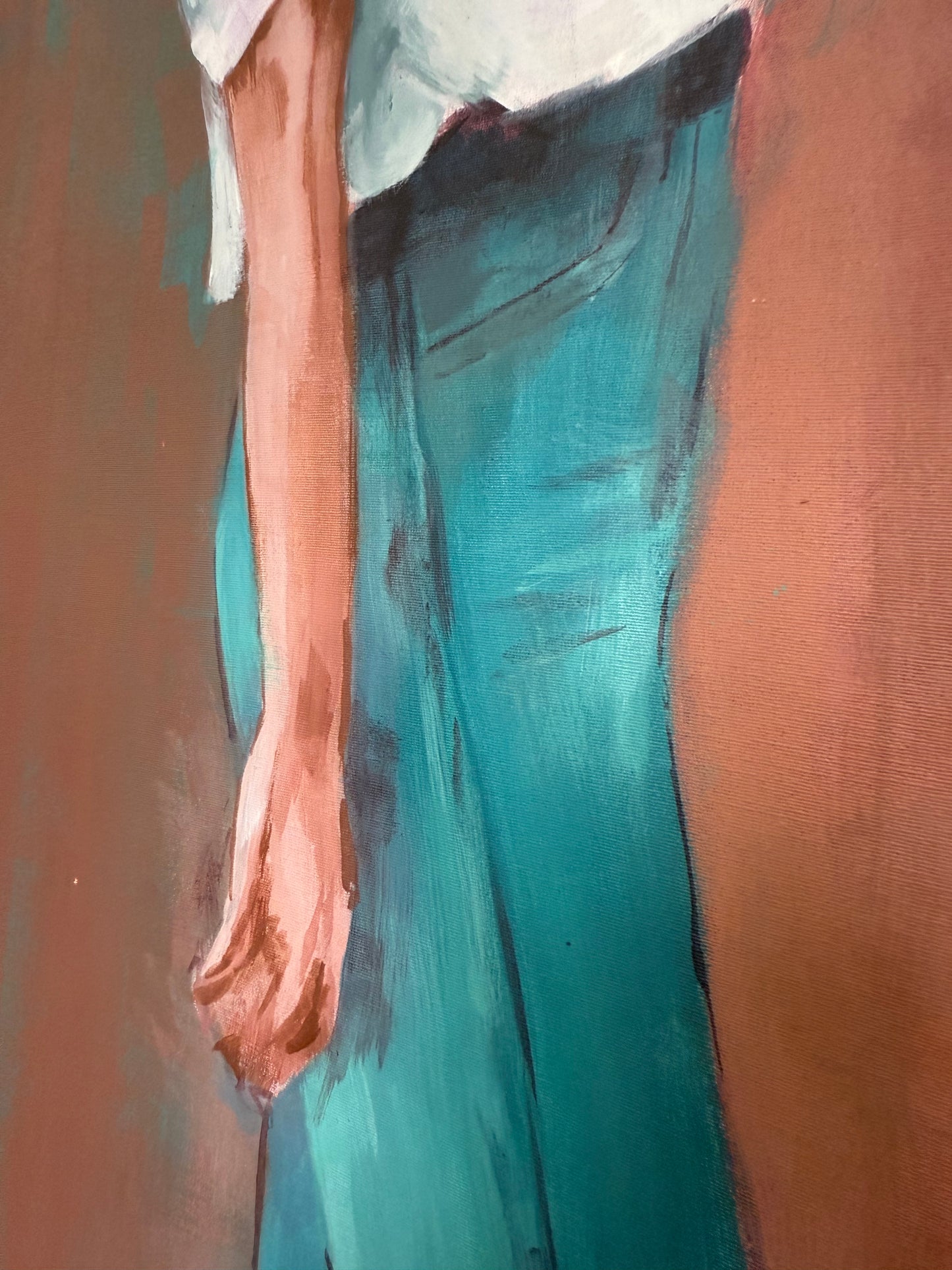 The Body Leaves — original People — detail 5 — acrylic by Nima Khodayar | VanArtHub original art