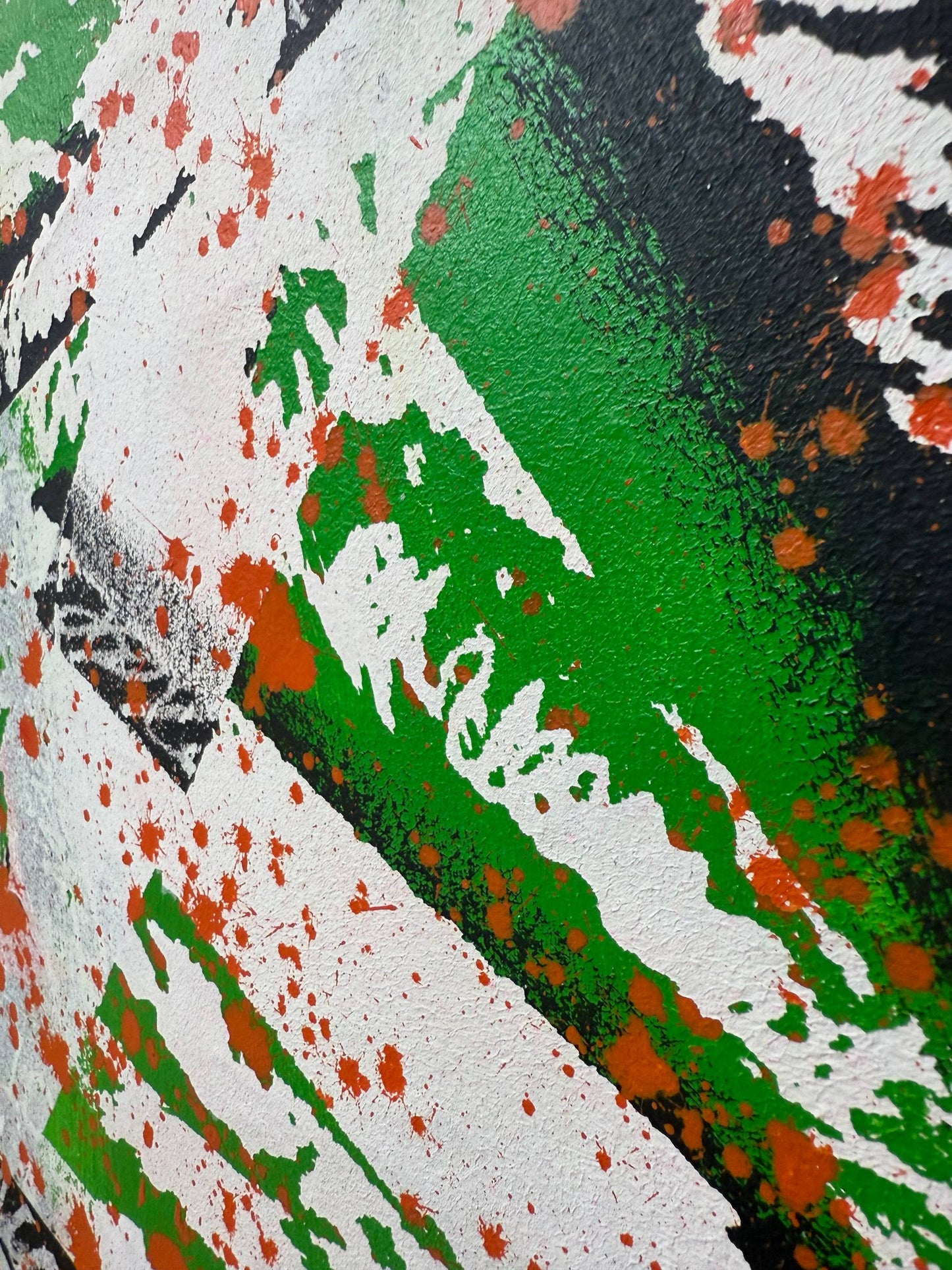 Fractured Harmony — Abstract art — detail 3 — acrylic by Peyman Mehdizadeh | VanArtHub original art