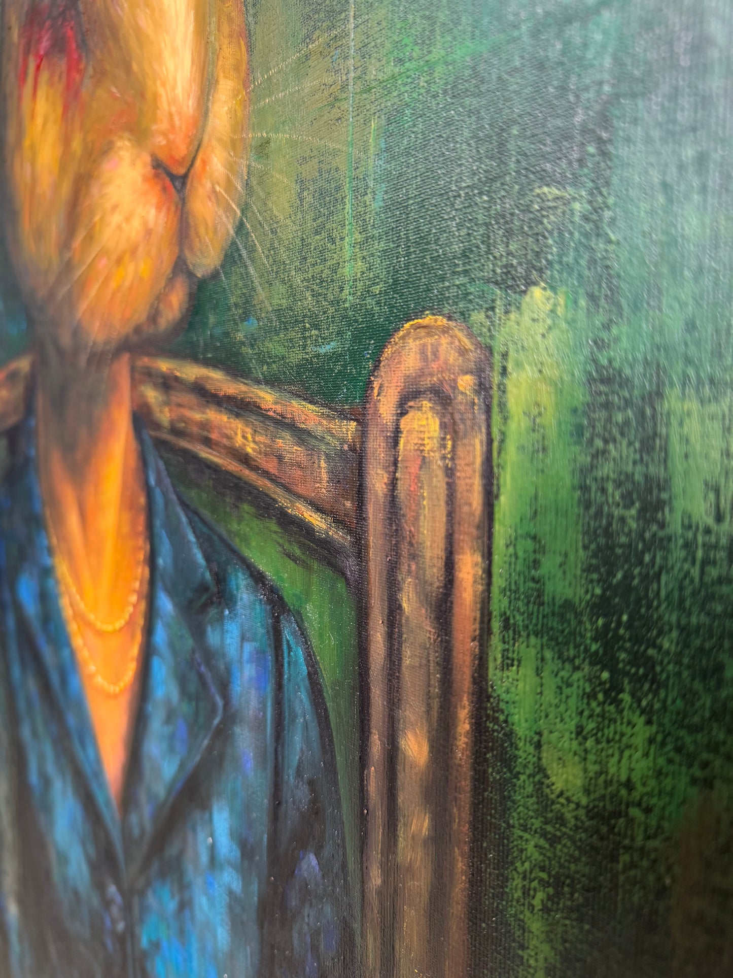 The Wound adorned — Abstract art — detail 6 — painting by Phaedra | VanArtHub original art