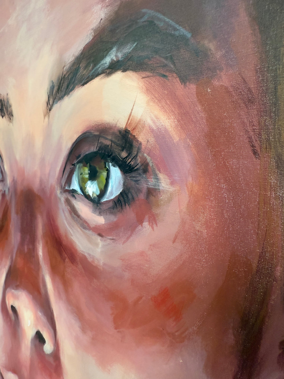 Femininity — original People — detail 5 — painting by Nima Khodayar | VanArtHub original art