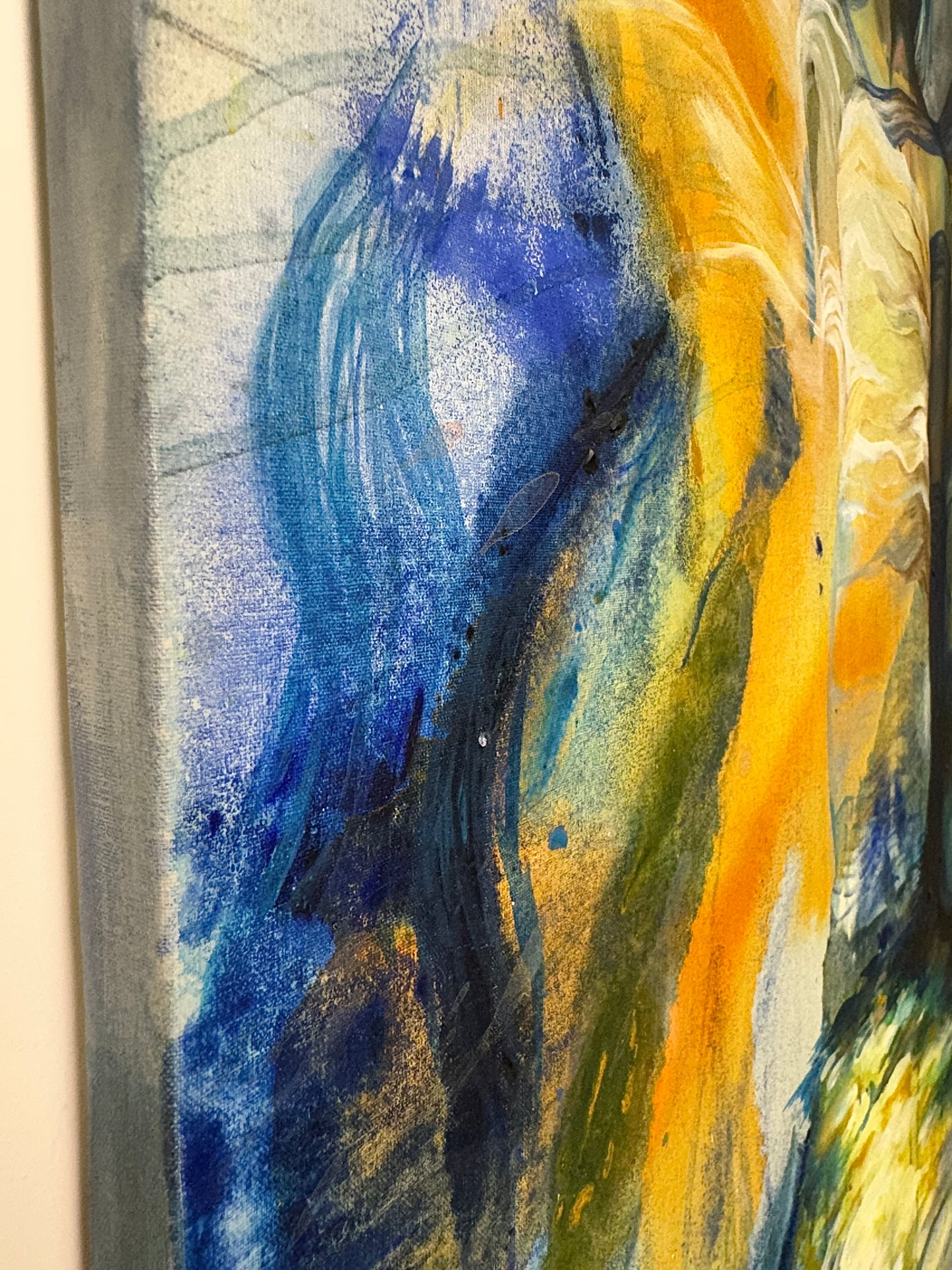 Beyond Rise and Fall — Abstract art — detail 4 — acrylic by Roshan | VanArtHub original art