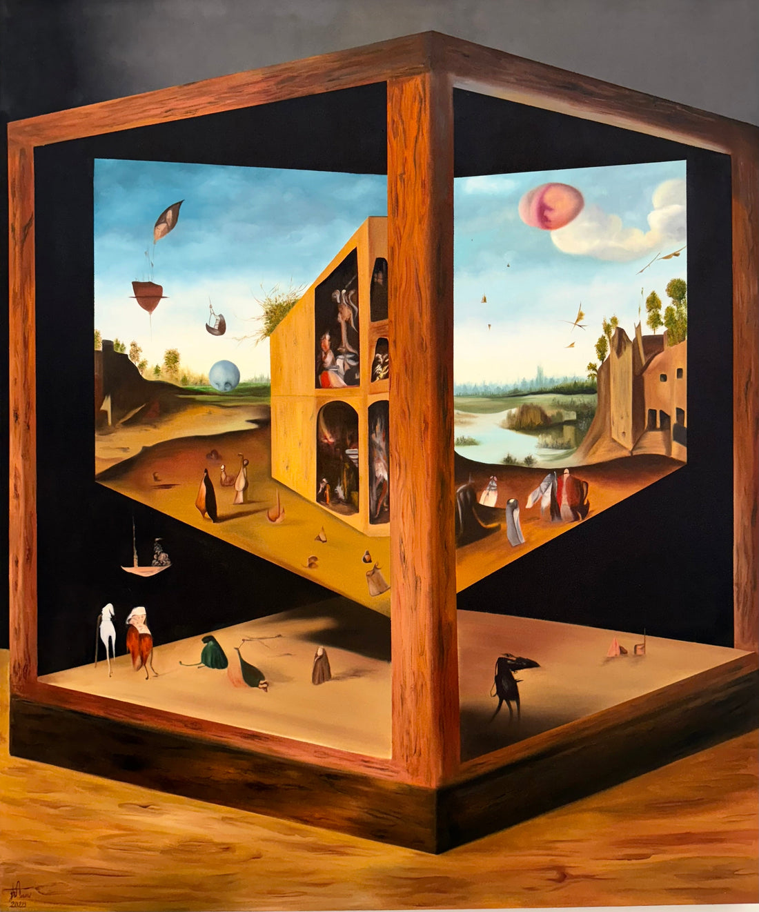 Parallel Reflections – Original Oil on Canvas by Melina Ghaemi | VanArtHub — original painting at VanArtHub