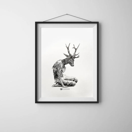 Original graphite artwork on artboard by Maria