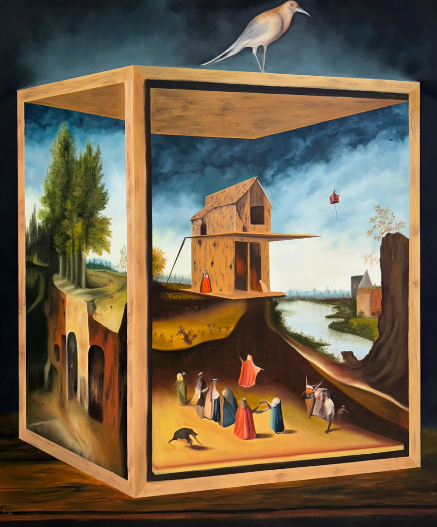 What Is Not: Original Oil on Canvas by Melina Ghaemi | VanArtHub, an original painting in the Surrealism collection