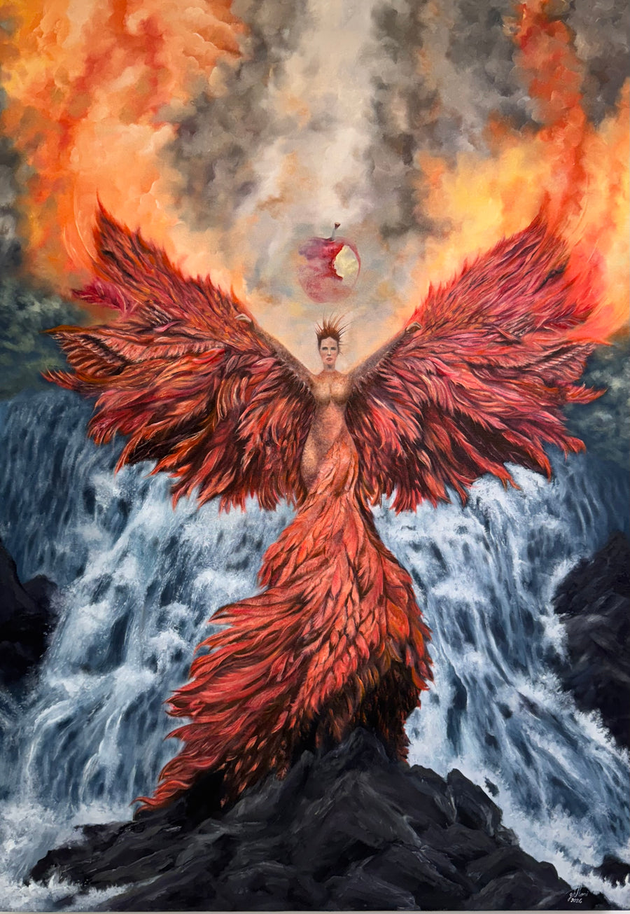 End and Beginning: Original Oil on Canvas by Melina Ghaemi | VanArtHub, an original painting in the Oil Paintings collection