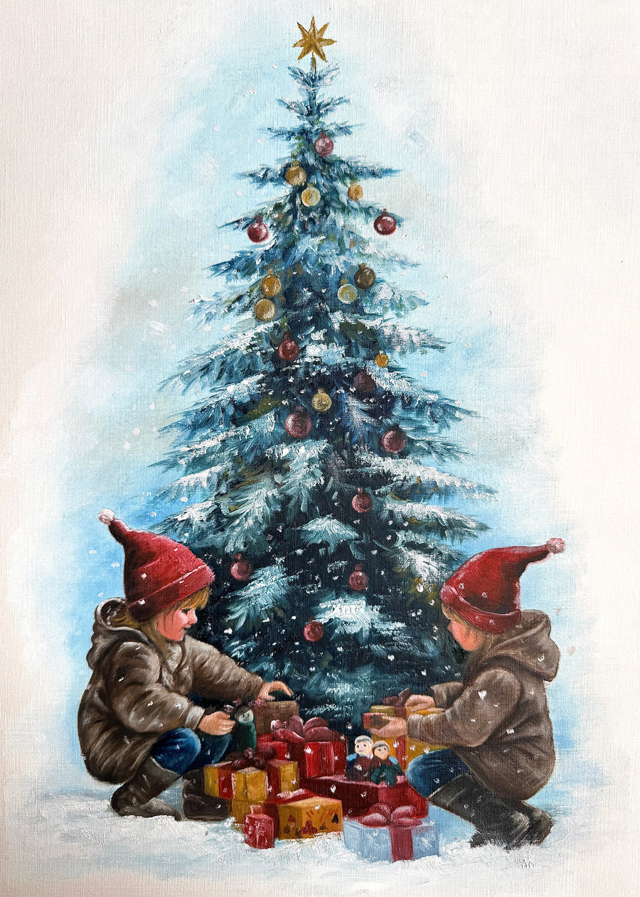 The Gift of Wonder: Original Oil on Canvas by Phaedra | VanArtHub, an original painting in the Canadian Dining Room Art collection