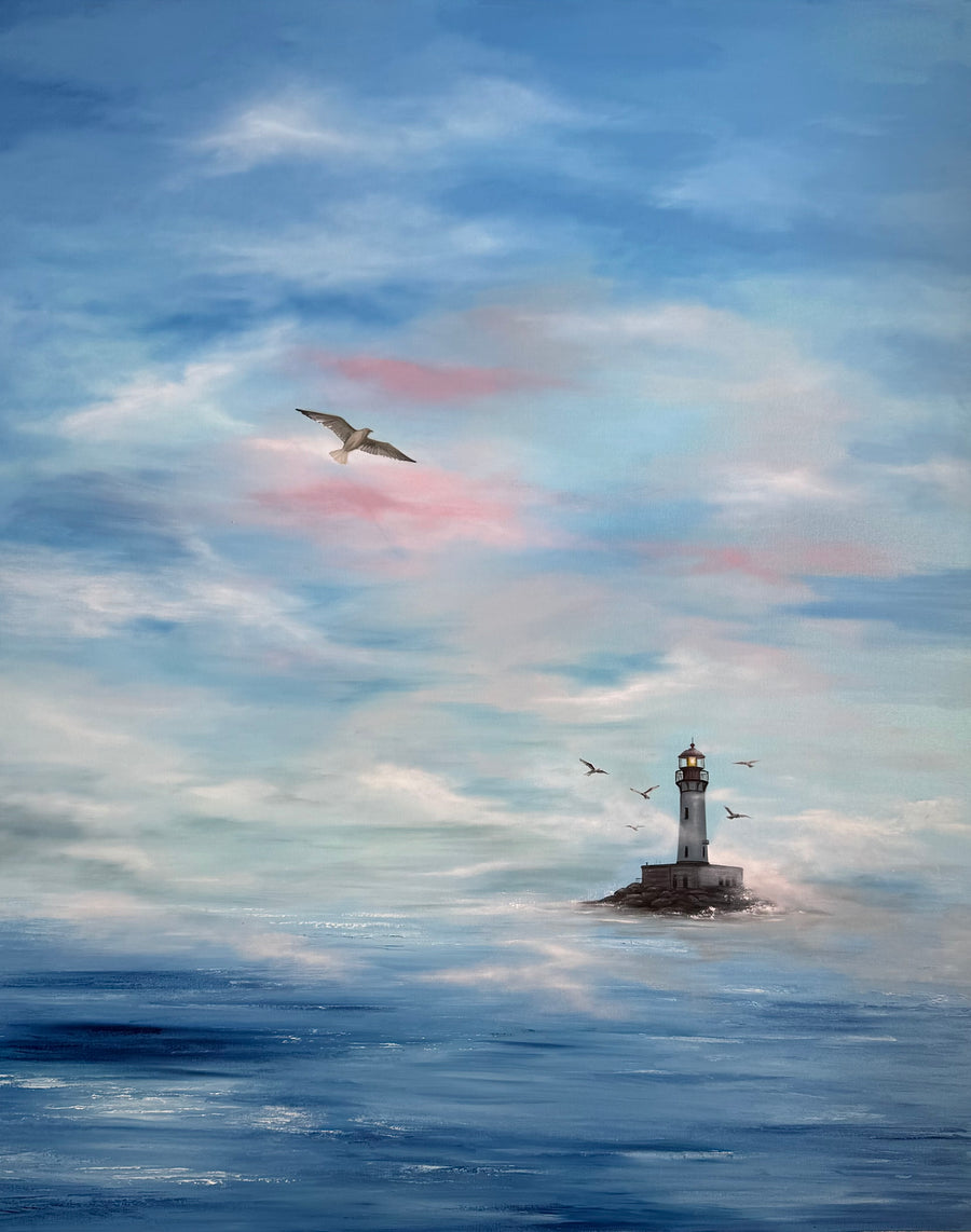 Flight into Infinity 02: Original Oil on Canvas by Phaedra | VanArtHub, an original painting in the Contemporary Canadian Art collection