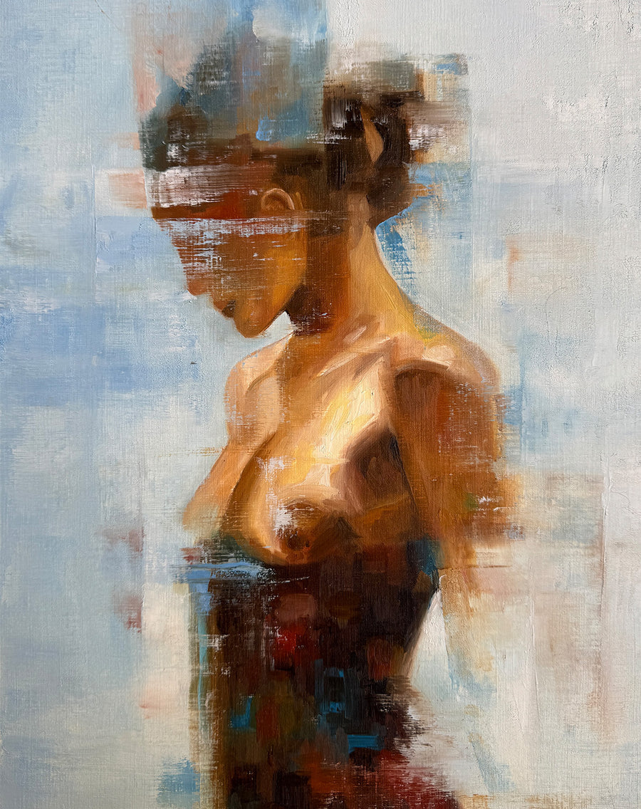 Echoes of the Unseen 03: Original Oil on Board by Nahira | VanArtHub, an original painting in the Office Art collection