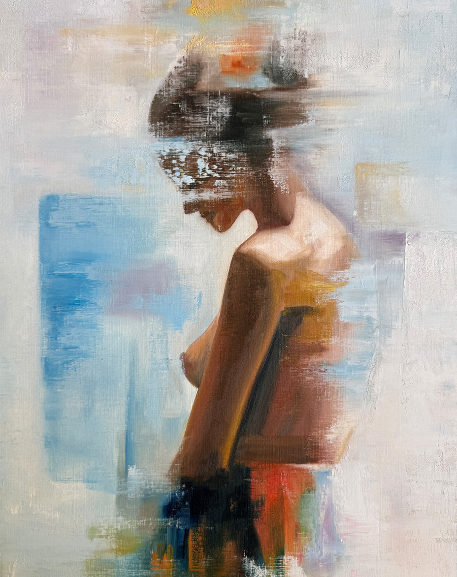 Echoes of the Unseen 02: Original Oil on Board by Nahira | VanArtHub, an original painting in the Large Statement Paintings collection