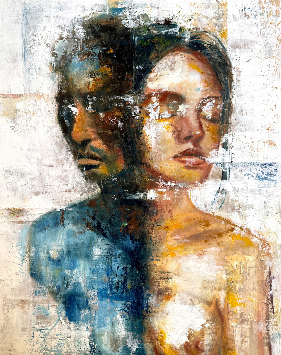 Echoes of the Unseen 01: Original Oil on Board by Nahira | VanArtHub, an original painting in the Large Statement Paintings collection