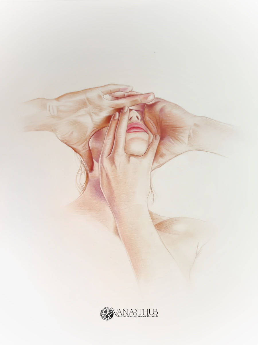 Censored from Within: Original Colored Pencil on Artboard by Phaedra | VanArtHub, an original painting in the Art for Interior Designers collection