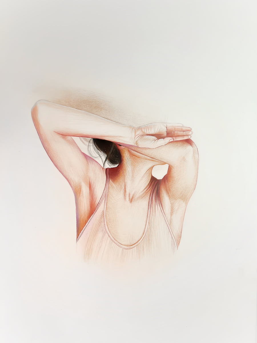 Let Me Disappear: Original Colored Pencil on Artboard by Phaedra | VanArtHub, an original painting in the Gift-Worthy Art: Original Paintings for Special Occasions | VanArtHub collection