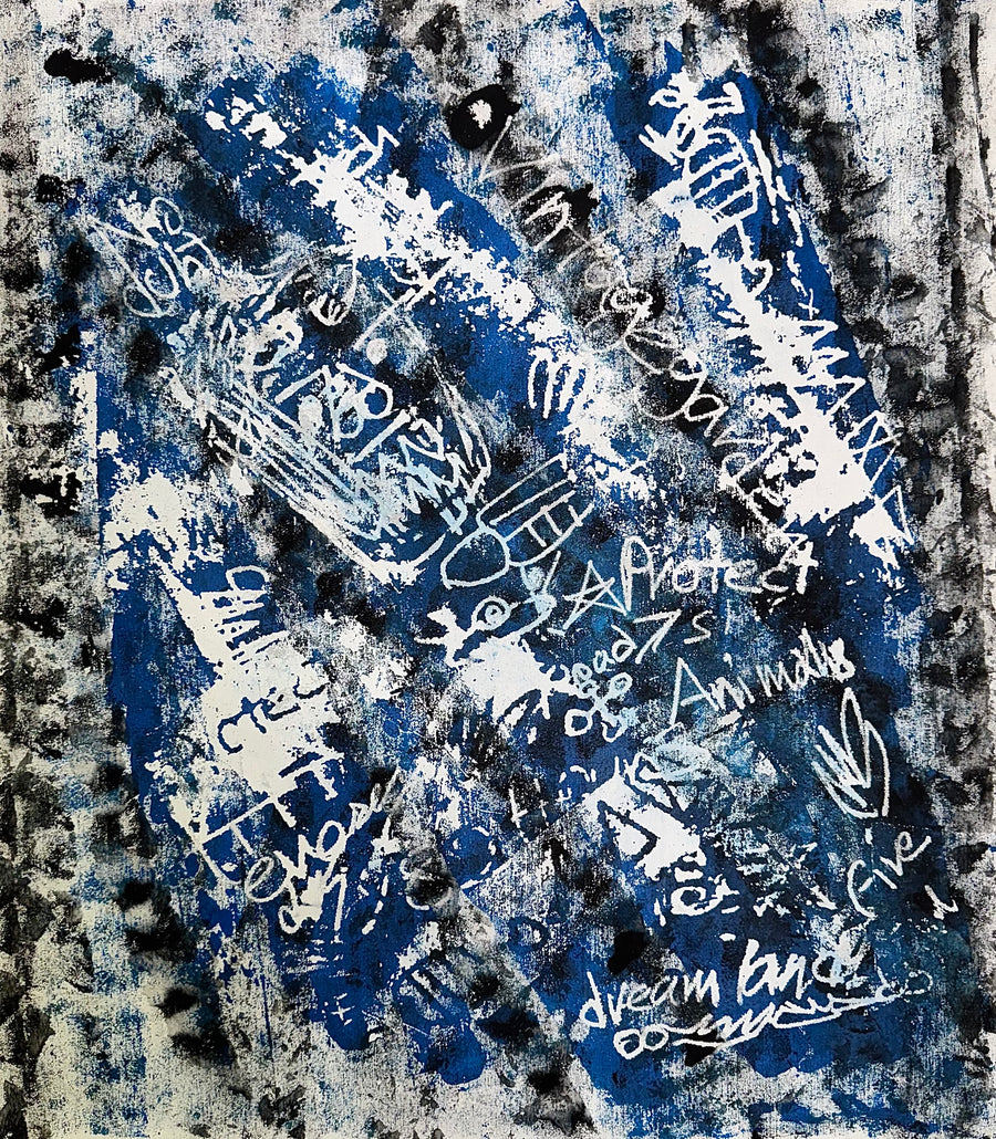 Dreamland Distortion: Original Acrylic on Canvas by Peyman Mehdizadeh | VanArtHub, an original painting in the Modern Commercial Wall Art collection