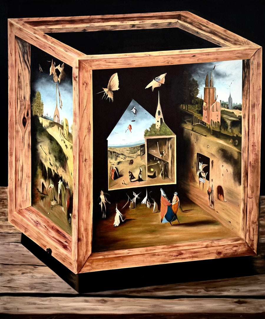 The World We Do Not See: Original Oil on Canvas by Melina Ghaemi | VanArtHub, an original painting in the Oil Paintings collection