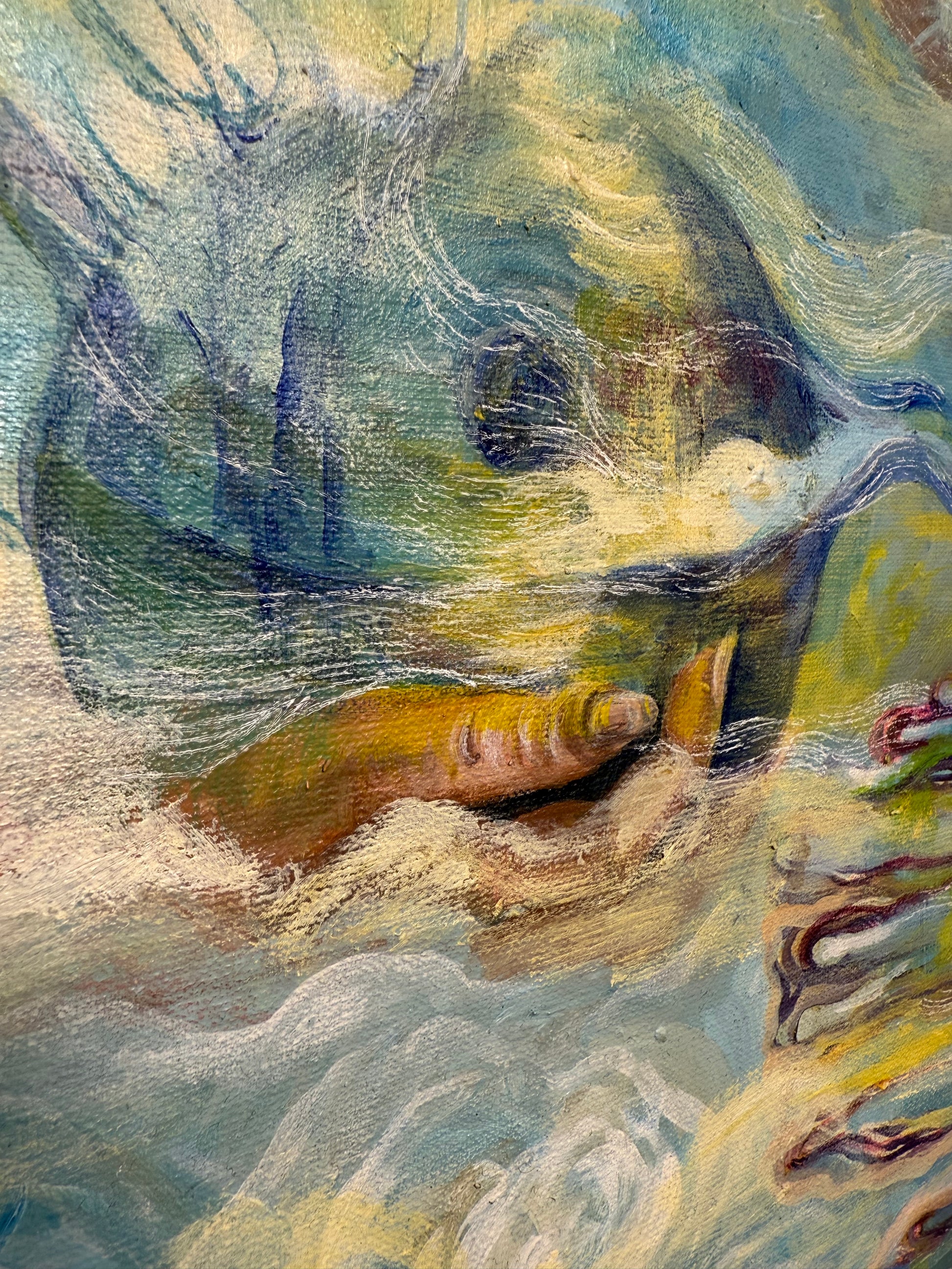 The Secret of Creation — Abstract art — detail 3 — acrylic by Roshan | VanArtHub original art