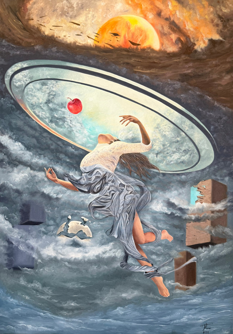 Sin and Liberation: Original Oil on Canvas by Melina Ghaemi | VanArtHub, an original painting in the Contemporary Canadian Art collection