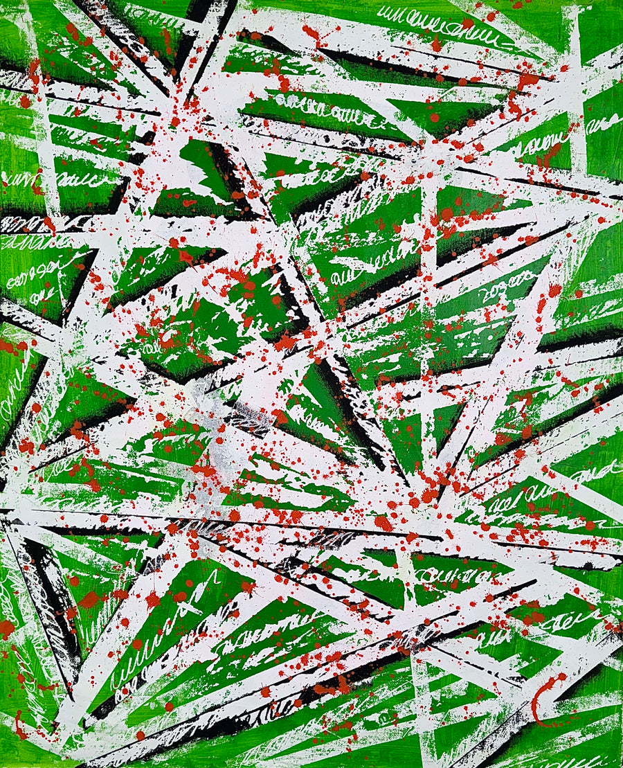 Fractured Harmony: Original Acrylic on Canvas by Peyman Mehdizadeh | VanArtHub, an original painting in the Office Art collection