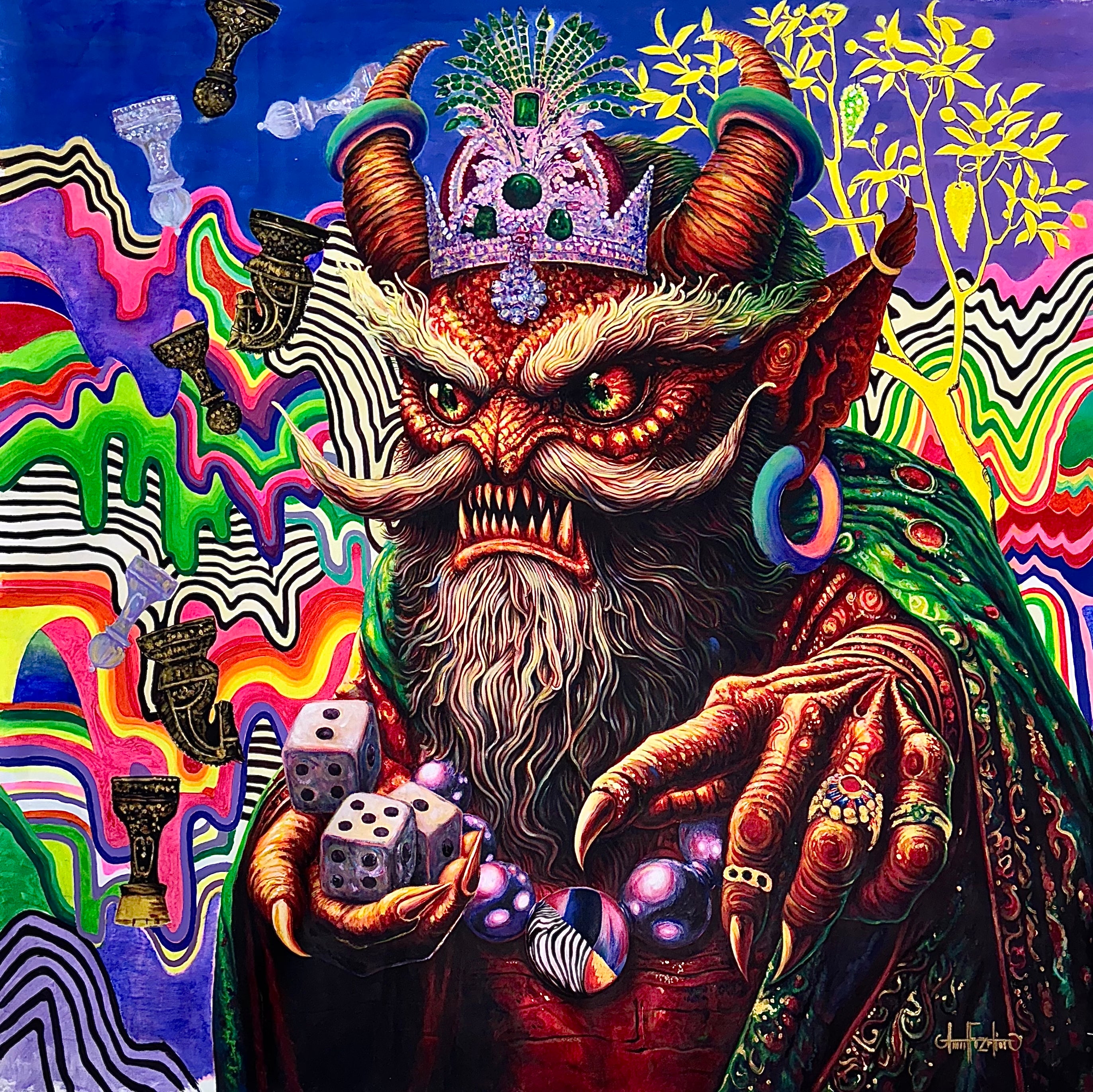 The Monster (Div)Command – Acrylic Painting on Canvas
