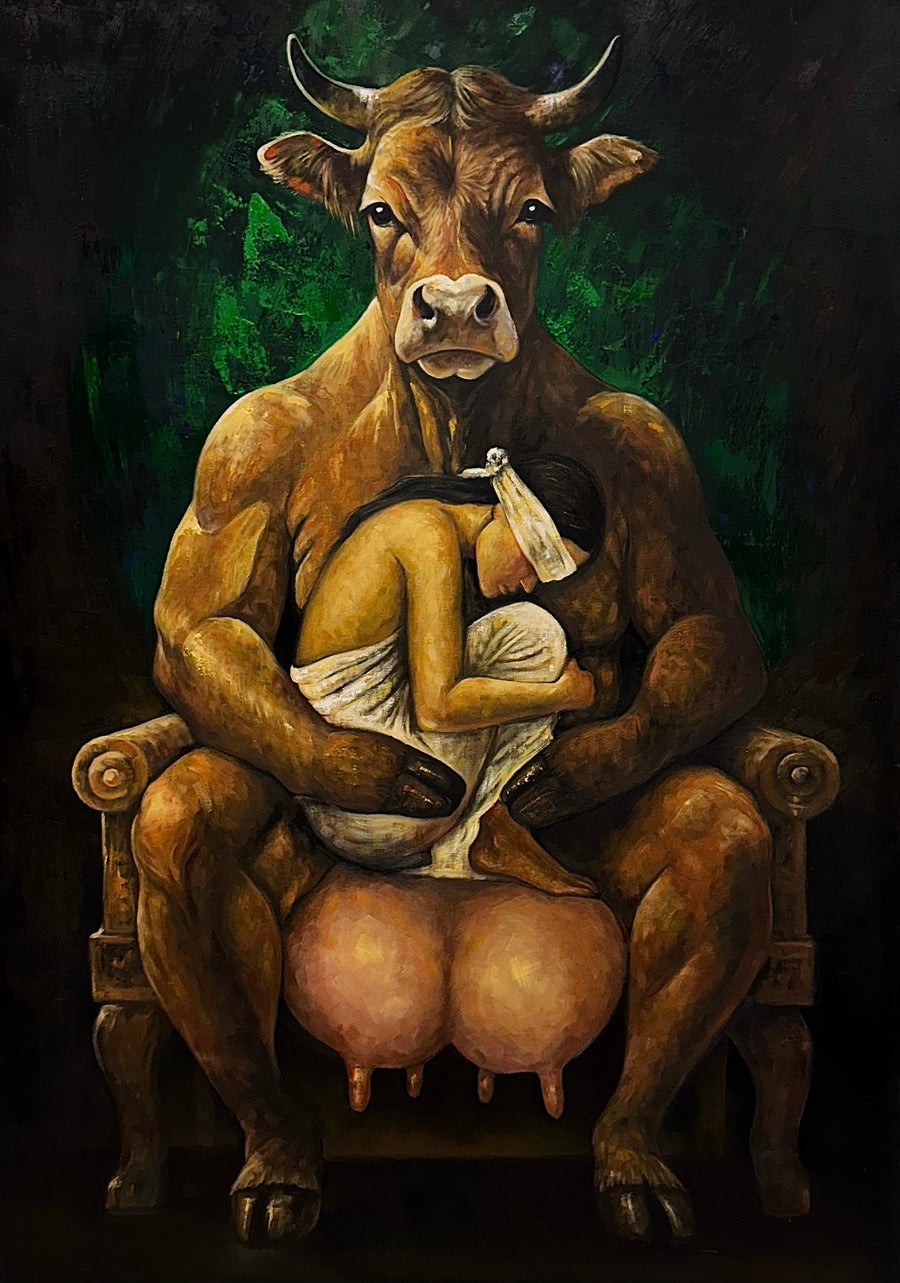 The Foreign Mother: Original Artwork by Phaedra | VanArtHub, an original painting in the Contemporary Art collection
