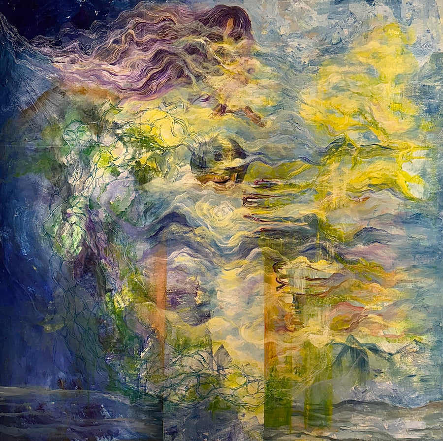 The Secret of Creation: Original Acrylic on Canvas by Roshan | VanArtHub, an original painting in the Abstract Paintings: Contemporary Original Art | VanArtHub collection