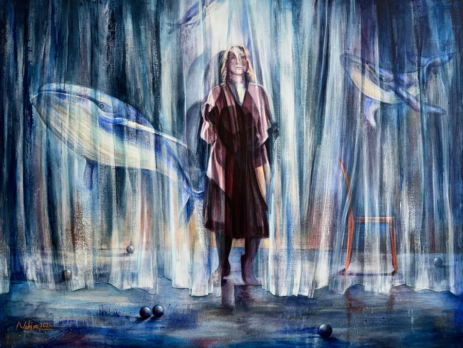 The Moment I Still Don't Know: Original Acrylic on Canvas by Nahira | VanArtHub, an original painting in the Contemporary Art collection