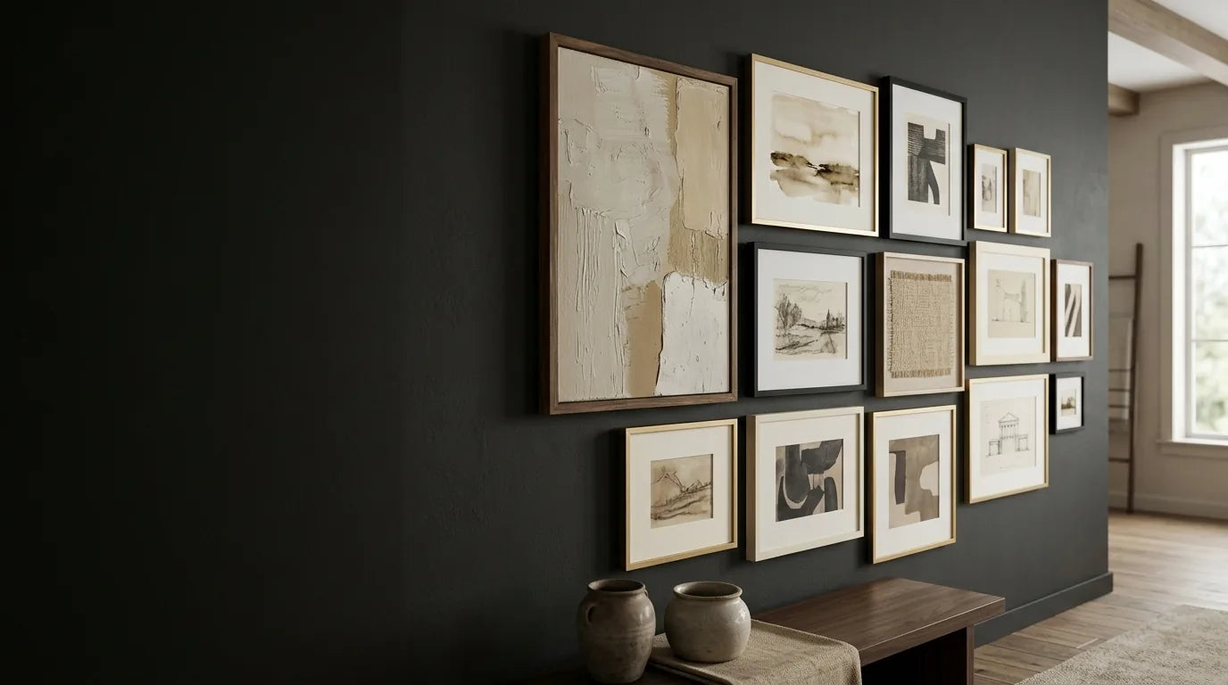 Gallery Wall Frame Sizing, from the VanArtHub custom framing guides