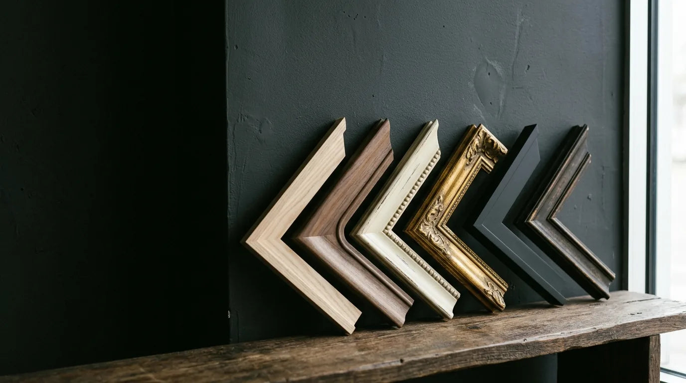 Frame Styles & Materials at the VanArtHub gallery in Vancouver