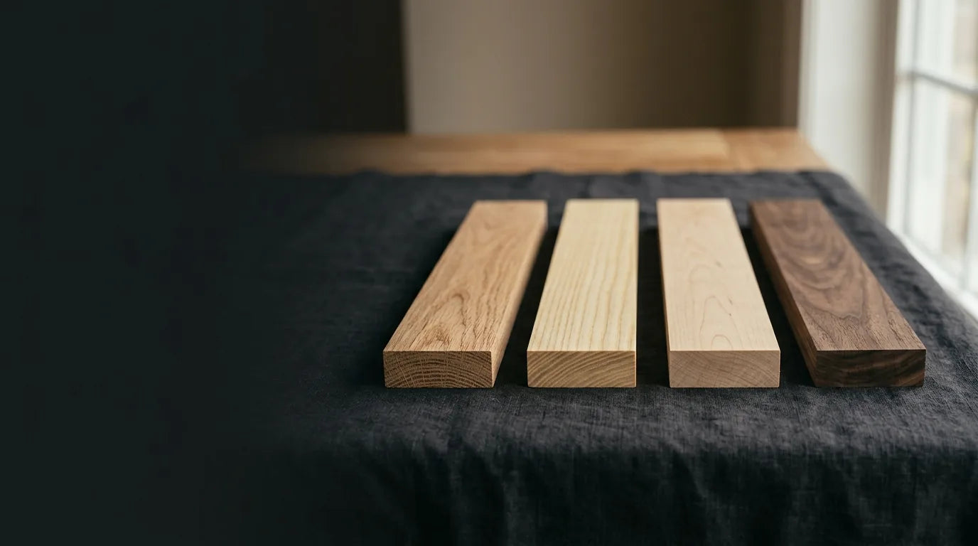 Natural Wood Frames: Oak, Walnut, Maple, Ash, from the VanArtHub custom framing guides