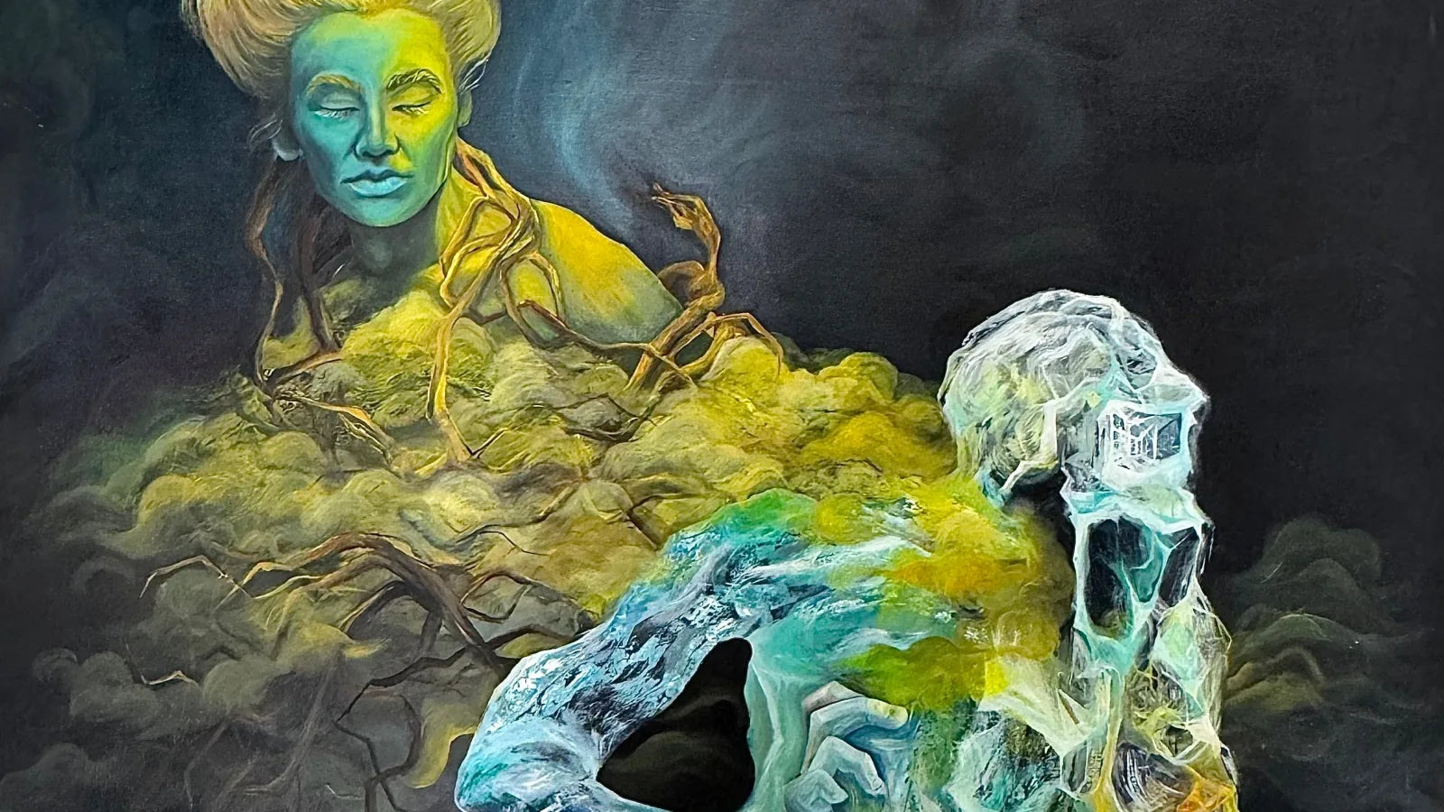 An original painting on canvas from the VanArtHub gallery at 1242 Davie Street in Vancouver.