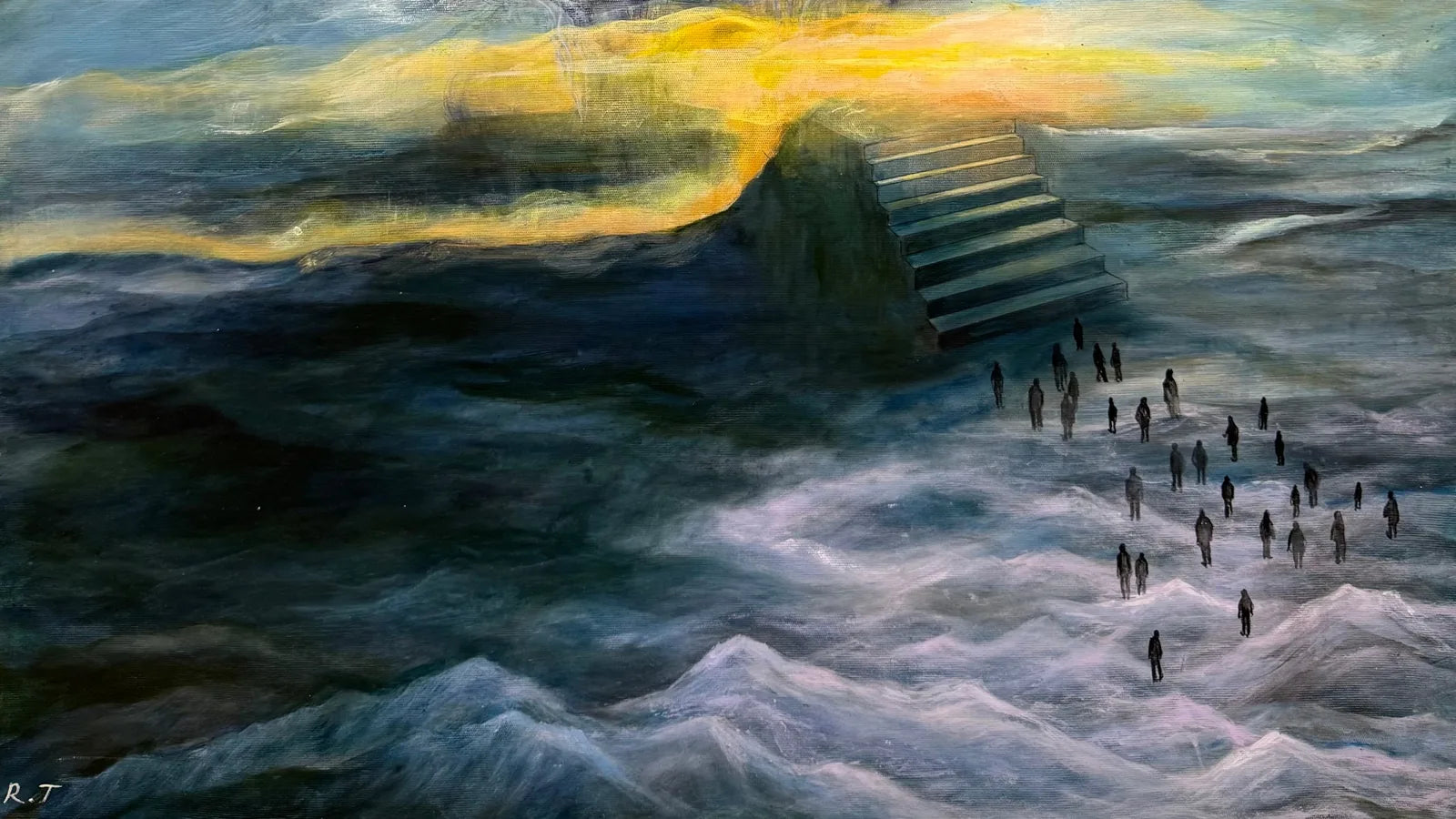 An original painting on canvas from the VanArtHub gallery at 1242 Davie Street in Vancouver.