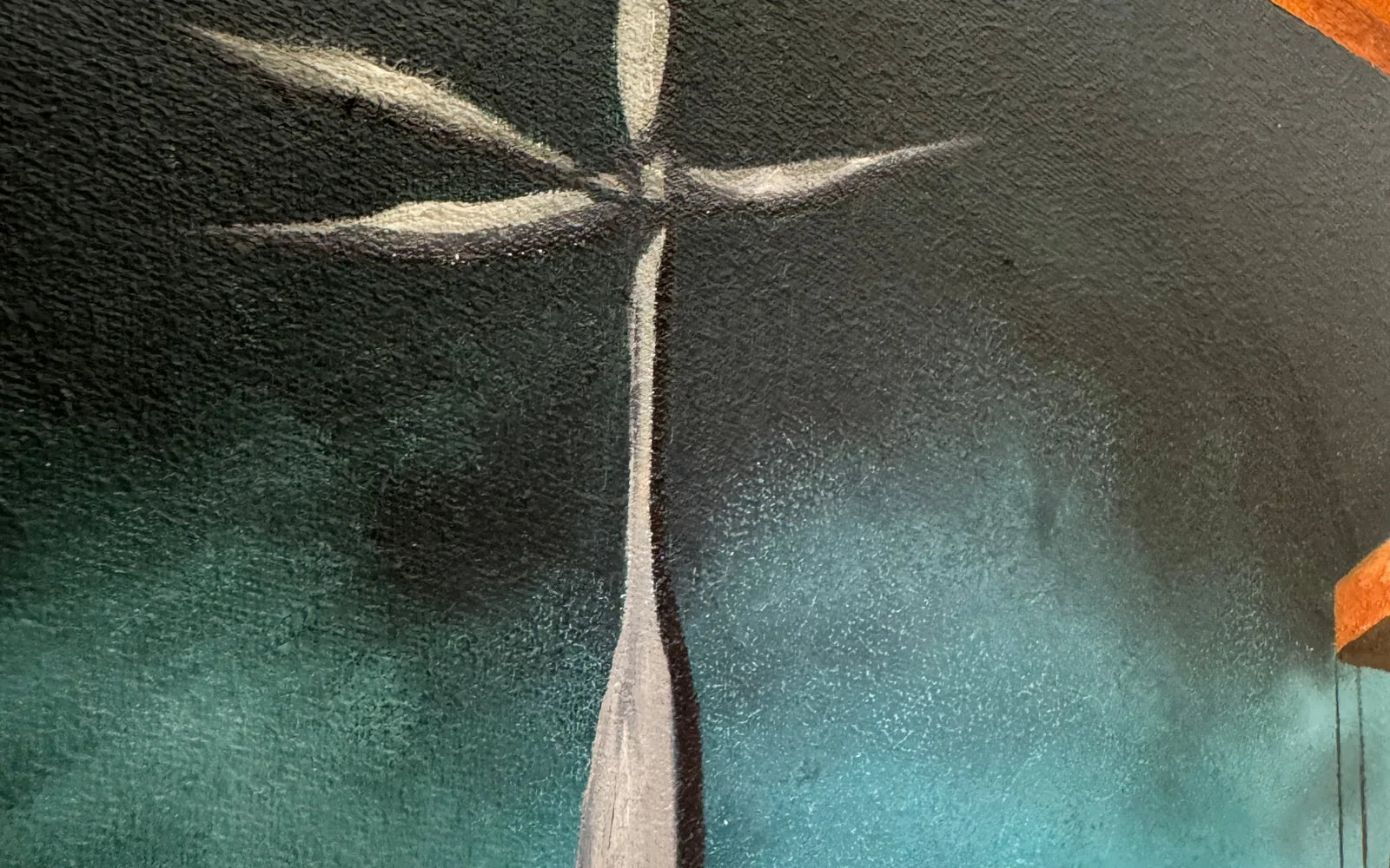 Detail of Breaking Certainty, an original painting sold by VanArtHub